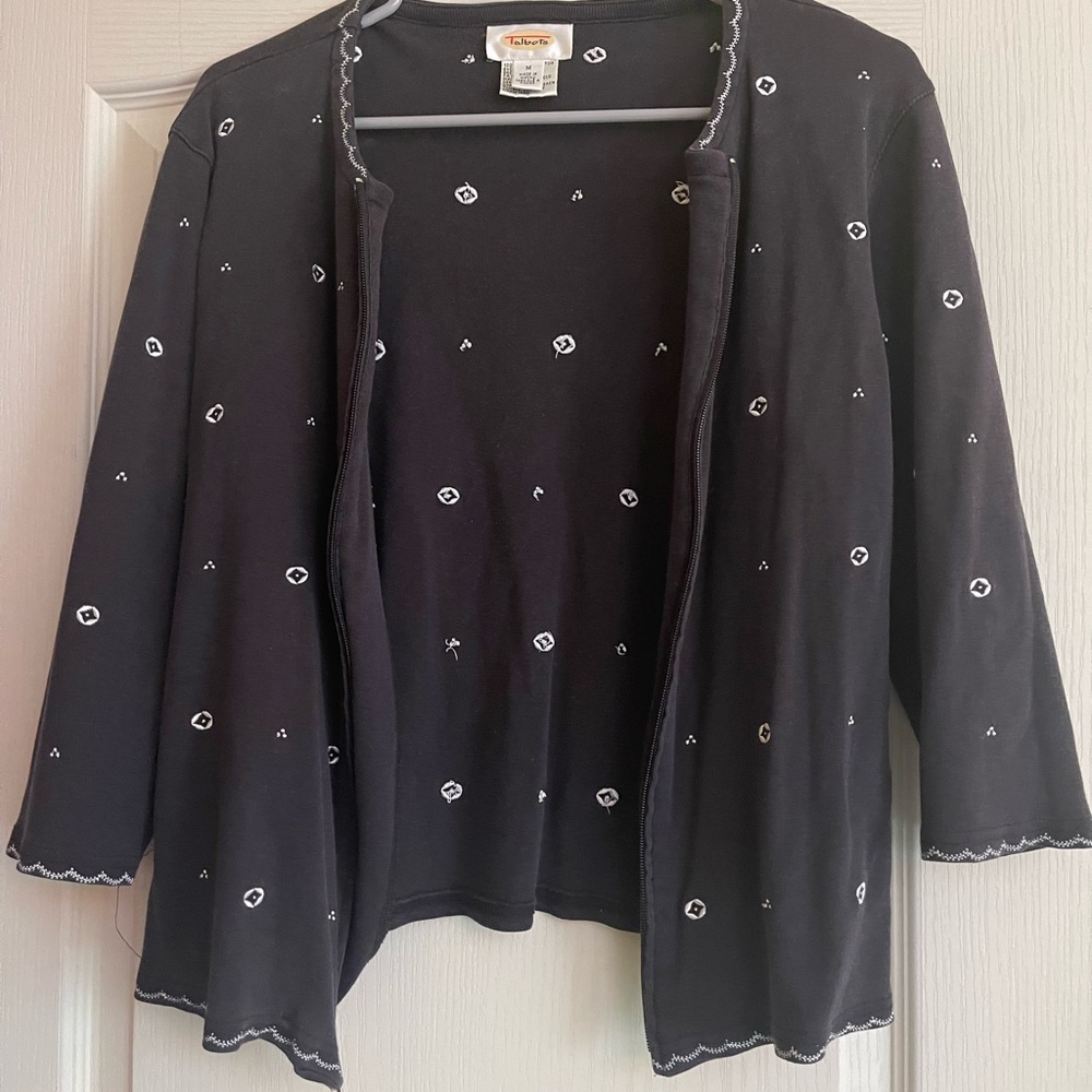 Talbots Black Woman’s Medium Bolero Cardigan
